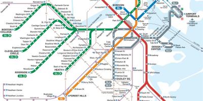 지도로 보스턴의 지하철