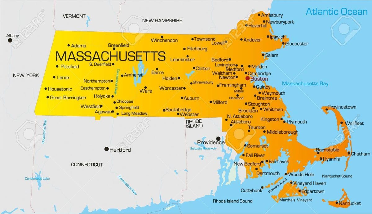 Massachuset 지도