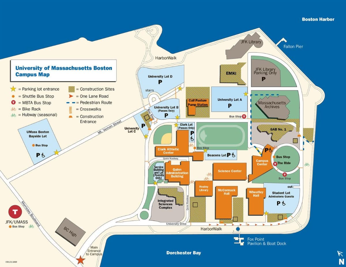 umass 보스턴 캠퍼스 지도