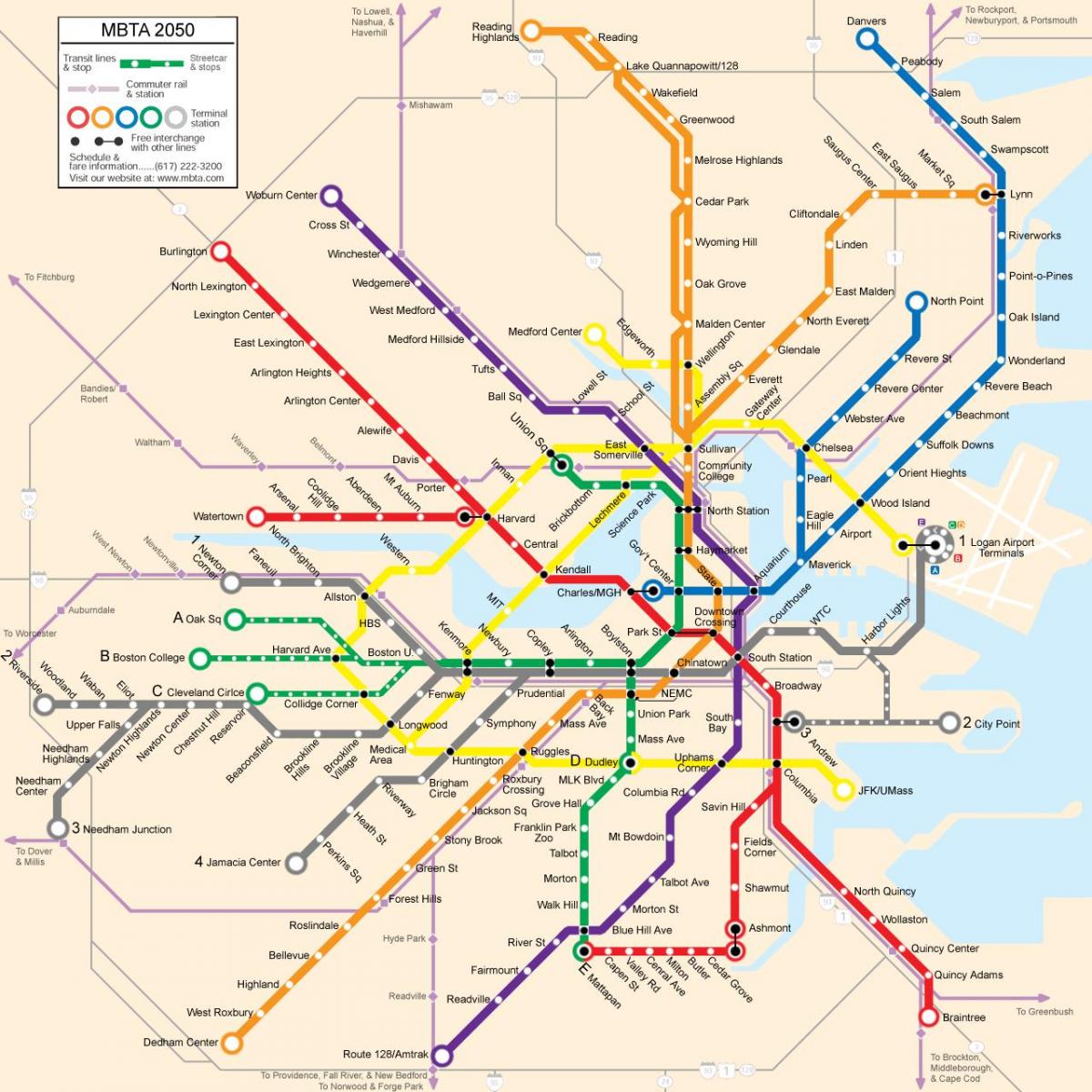 보스턴 공공 교통 지도