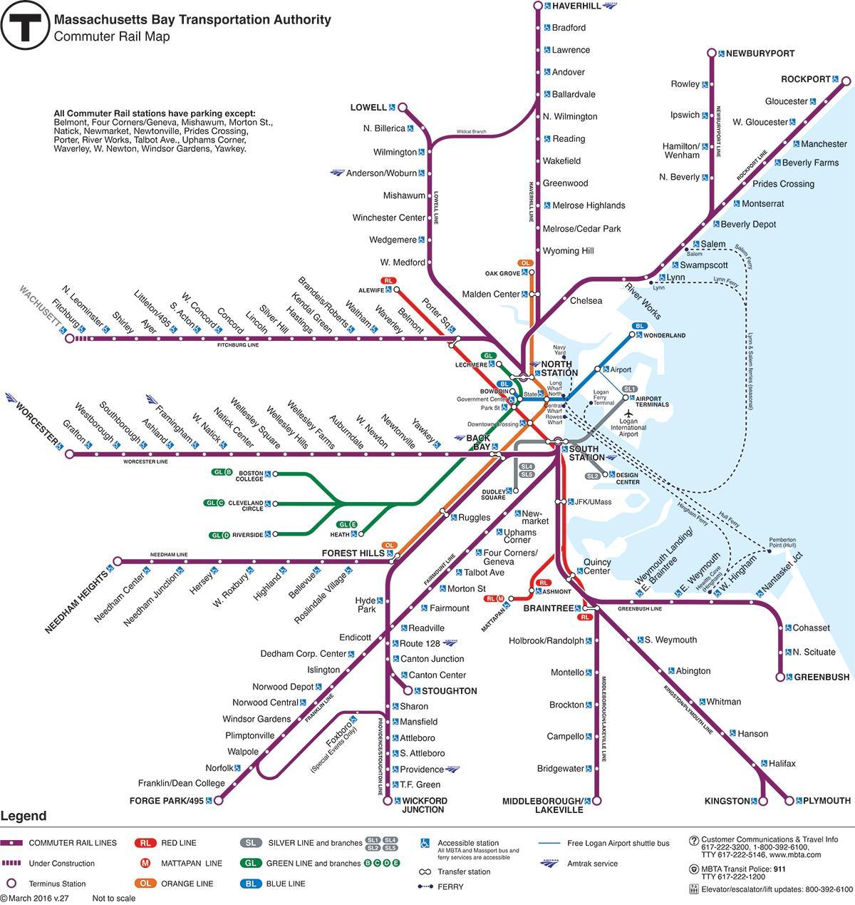 보스턴 기차 맵 