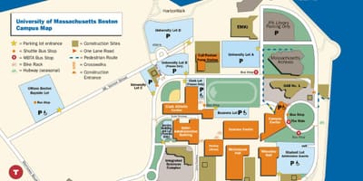 Umass 보스턴 캠퍼스 지도